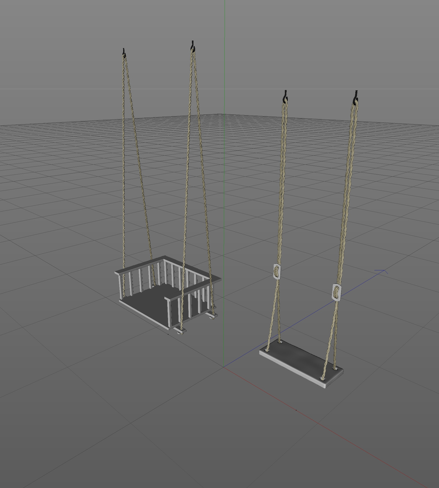 Indoor swings 3D model - TurboSquid 1392667