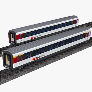 3D model sbb passenger wagon - einheitswagen 4 - 1st and 2nd class wagons