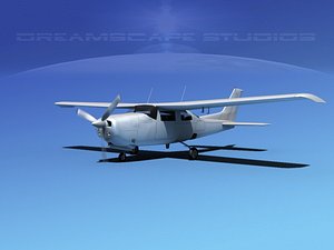 3d obj cockpit cessna 210 centurion