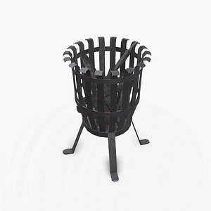 Fire Pit Basket Low-poly PBR