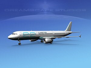 scale airbus 3d dxf