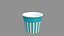 leere gestreifte 02 Popcorndose himmelblau