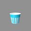leere gestreifte 02 Popcorndose himmelblau