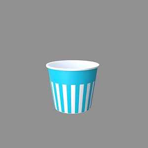 empty striped 02 popcorn tub skyblue