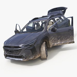 Urban Crossover Magnetite Gray Dirty Rigged for Maya