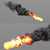 Falling Small Meteor Animated VDB For Blender