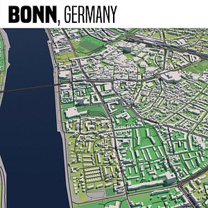 Bonn Germany 30x30km 3D City Map