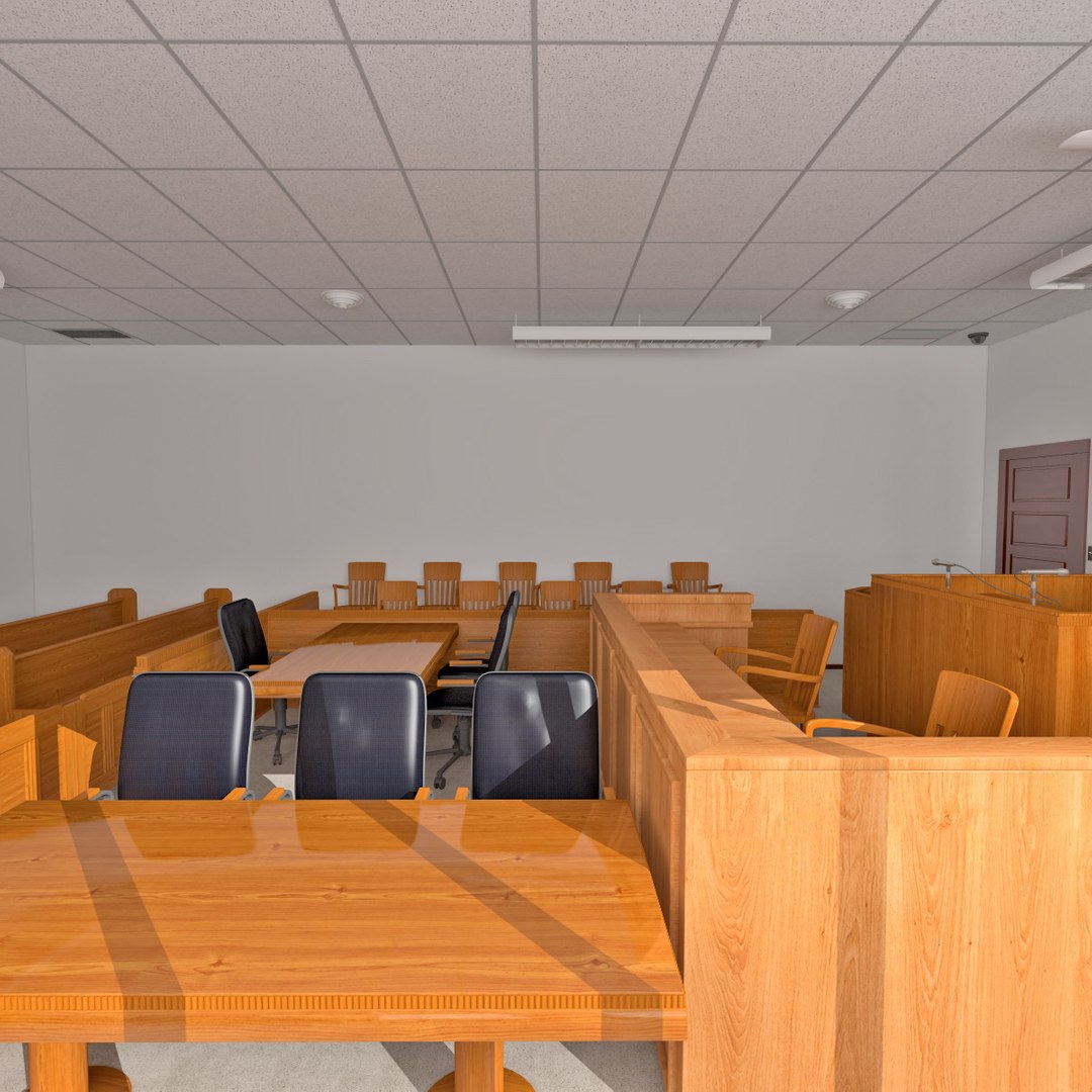 3d courtroom scene