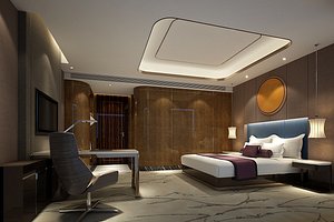 3D bed room interiors