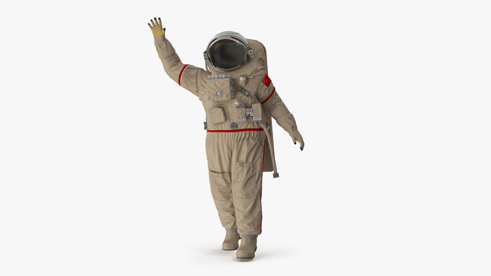 Astronaut Suit Haiying with Helmet Rigged for Maya 3D model preview