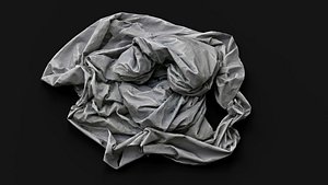 3D model cloth banner folded trash pile 1 PBR photogrammetry