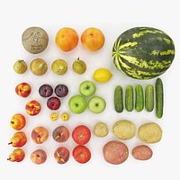 Fruits and Vegetables Collection Hi Poly