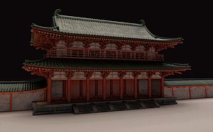 japan traditional rajoumon 3D model