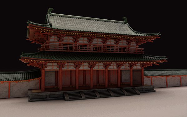 japan traditional rajoumon 3D model