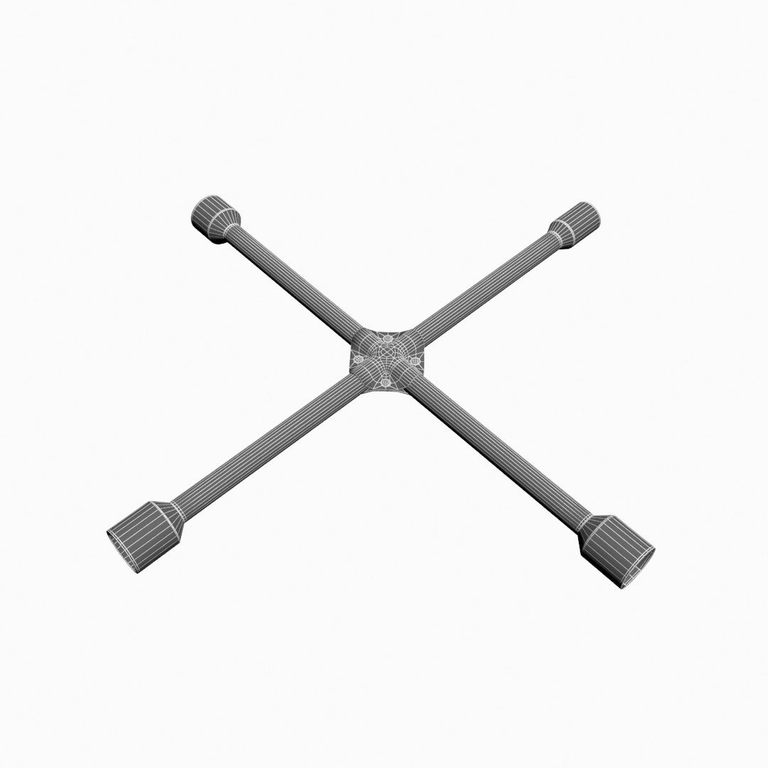Universal lug 4way cross 3D model TurboSquid 1252585