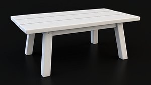 cartoon wooden table 01 model