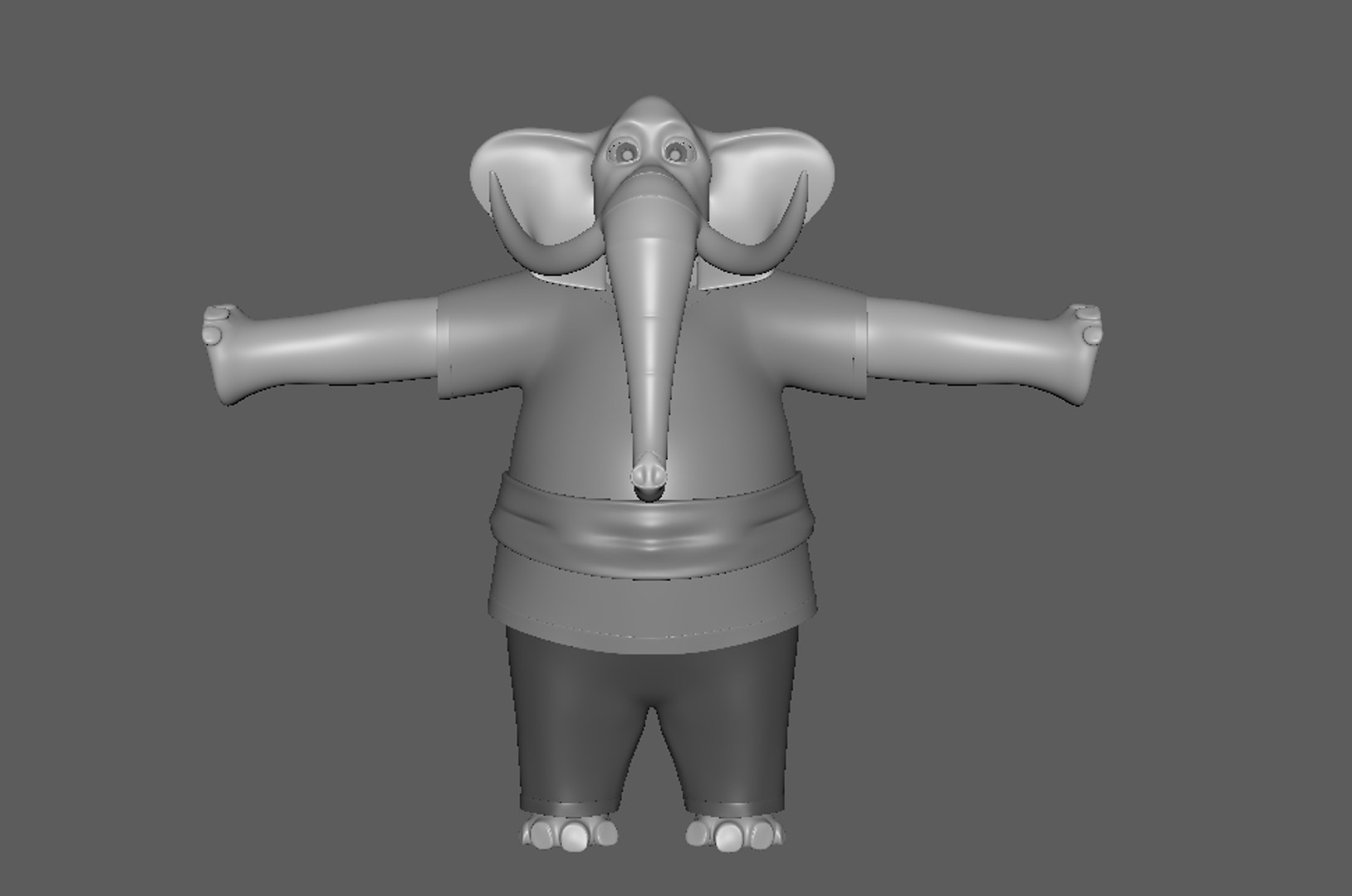 Cartoon Elephant - Base Mesh 3D - TurboSquid 2182323