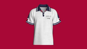 Men Urban Vintage Polo Shirt 3D model