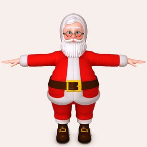 santa claus cartoon character 3D model