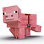 Minecraft Pig Saddle Rigged 3d Max