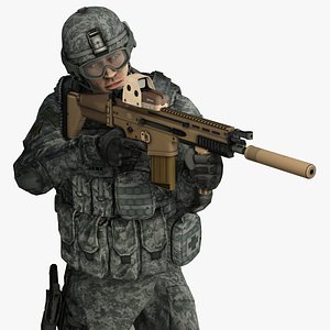 Military Male US Soldier Set 1