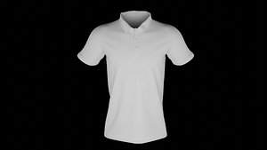 Realistic White Shirt 3D Model High Quality Clothing Asset 3D model