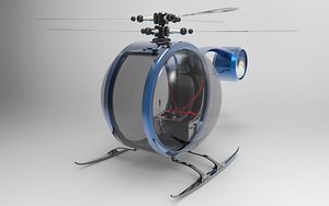 3D light helicopter model