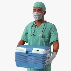 Medical Professional with Portable Medication Carrier