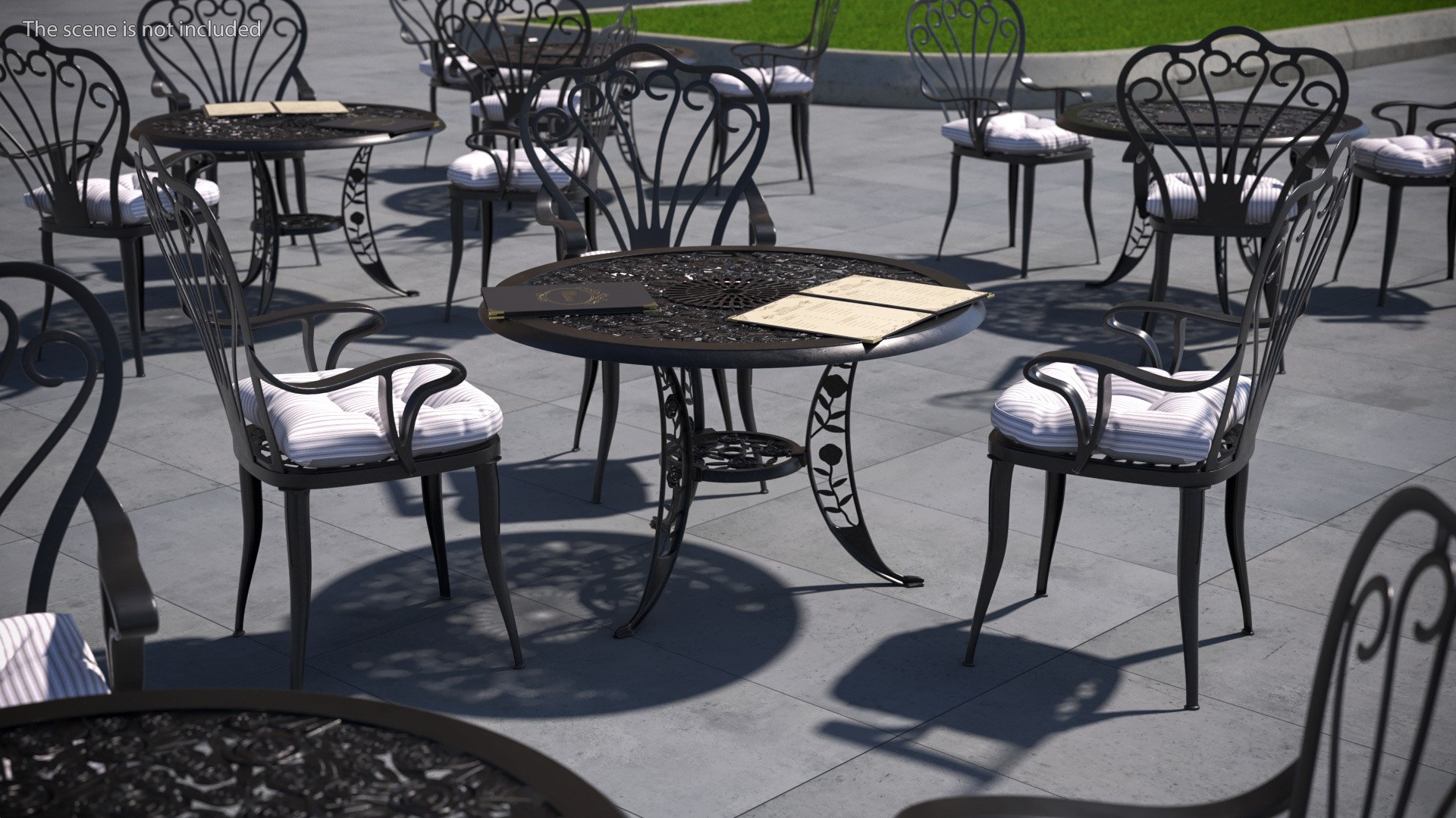 Outdoor Table With Restaurant Menu Model - TurboSquid 2387444