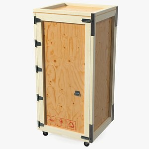 Tall Reusable Wooden Shipping Crate model