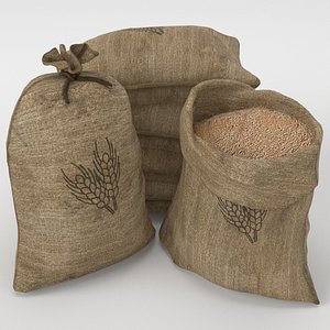 food sacks grain open model