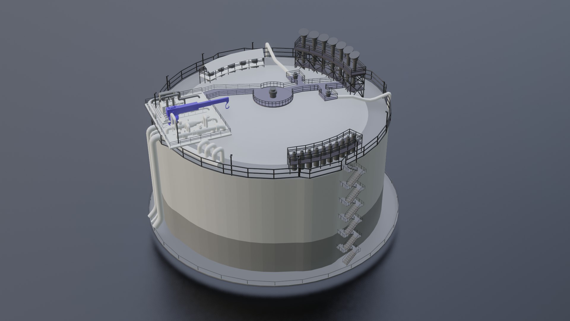 Realistic Gas Storage 3D Model - TurboSquid 2006583