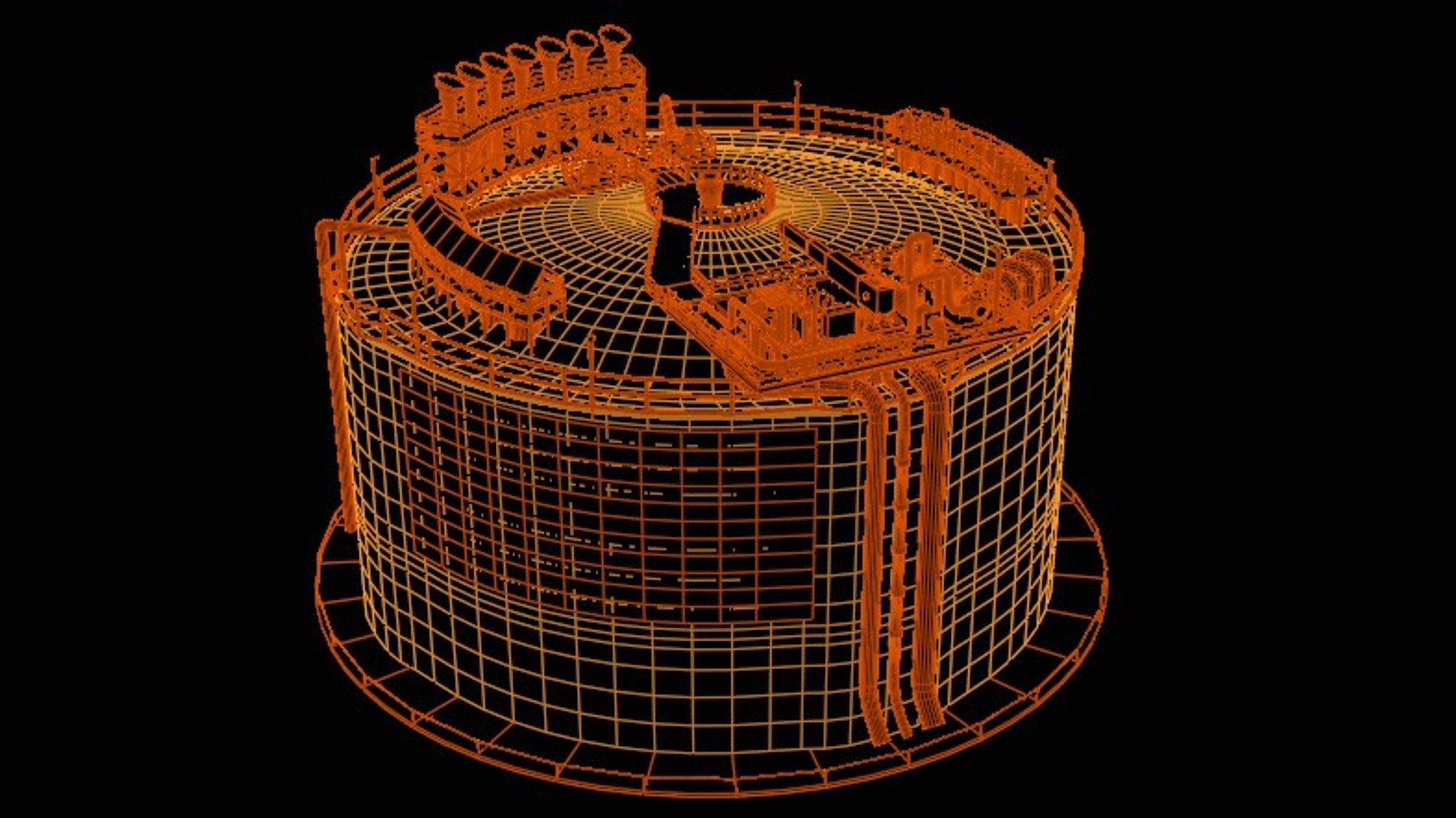 Realistic Gas Storage 3D Model - TurboSquid 2006583