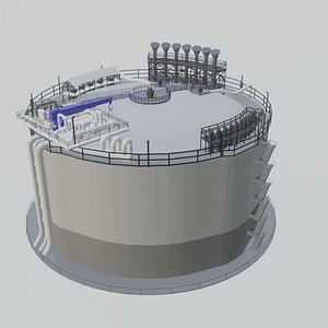 Realistic Gas Storage 3D model