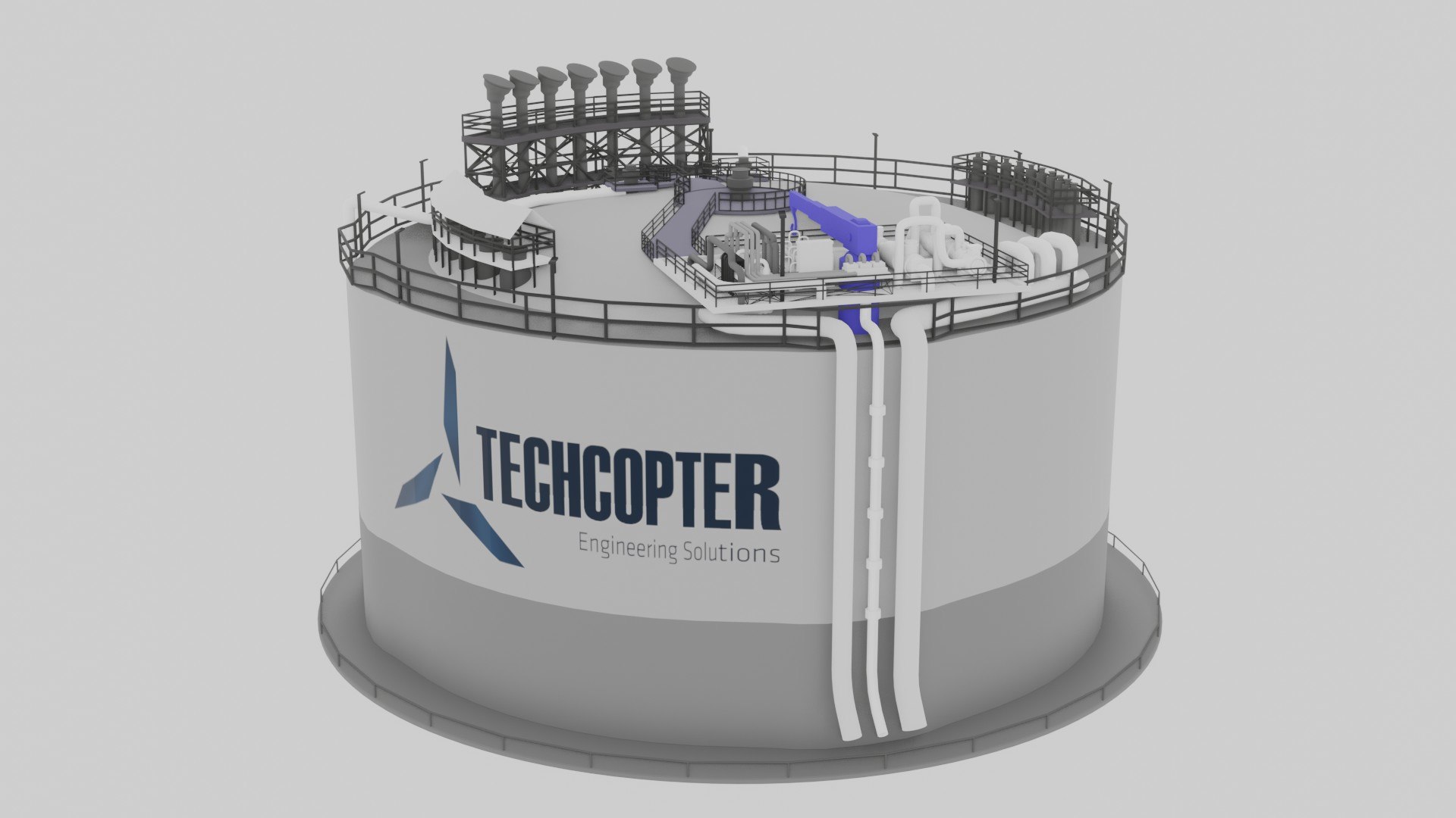 Realistic Gas Storage 3D Model - TurboSquid 2006583