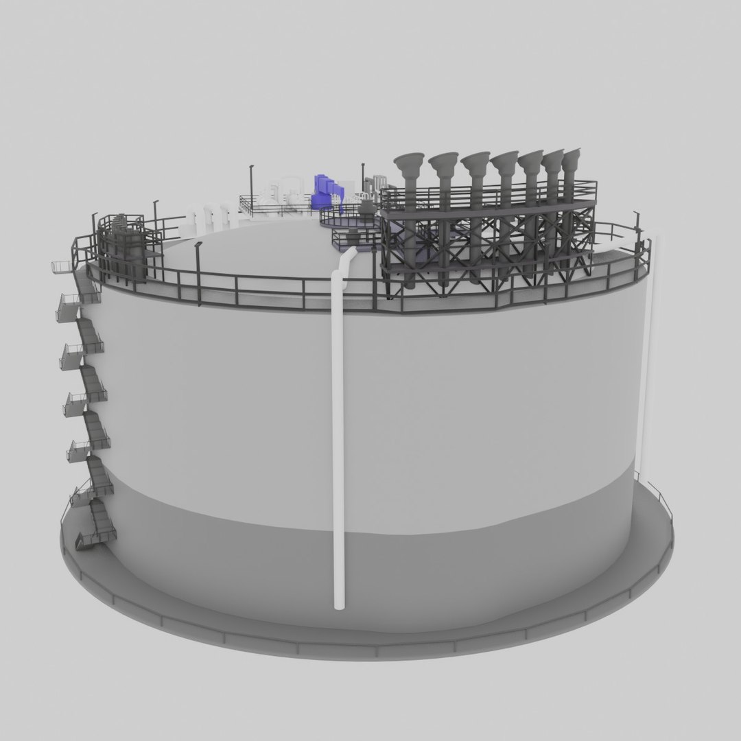 Realistic Gas Storage 3D Model - TurboSquid 2006583