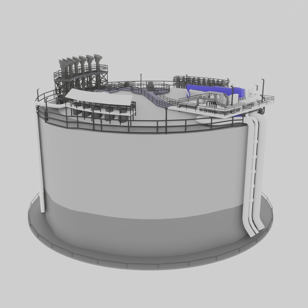 Realistic Gas Storage 3D Model - TurboSquid 2006583