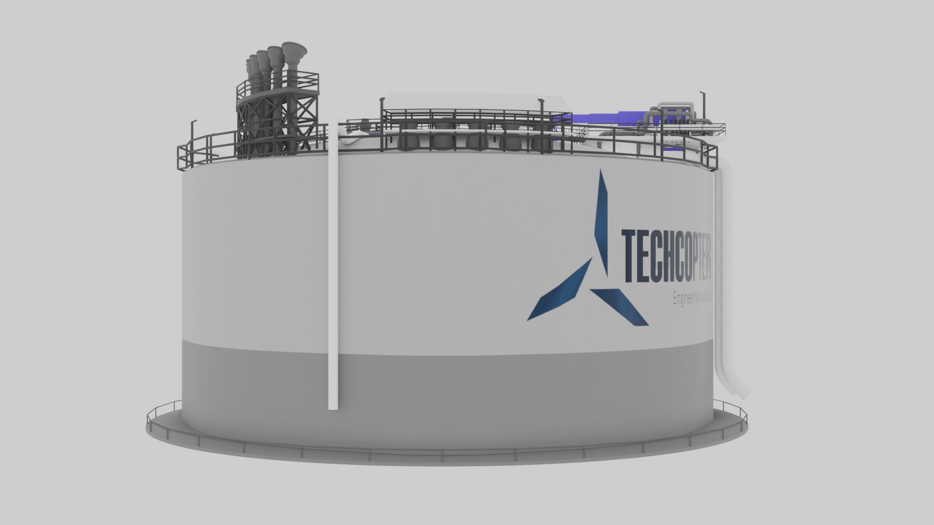 Realistic Gas Storage 3D Model - TurboSquid 2006583