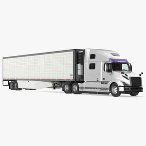 Volvo VNL 860 Truck with Vanguard Reefer Trailer Rigged