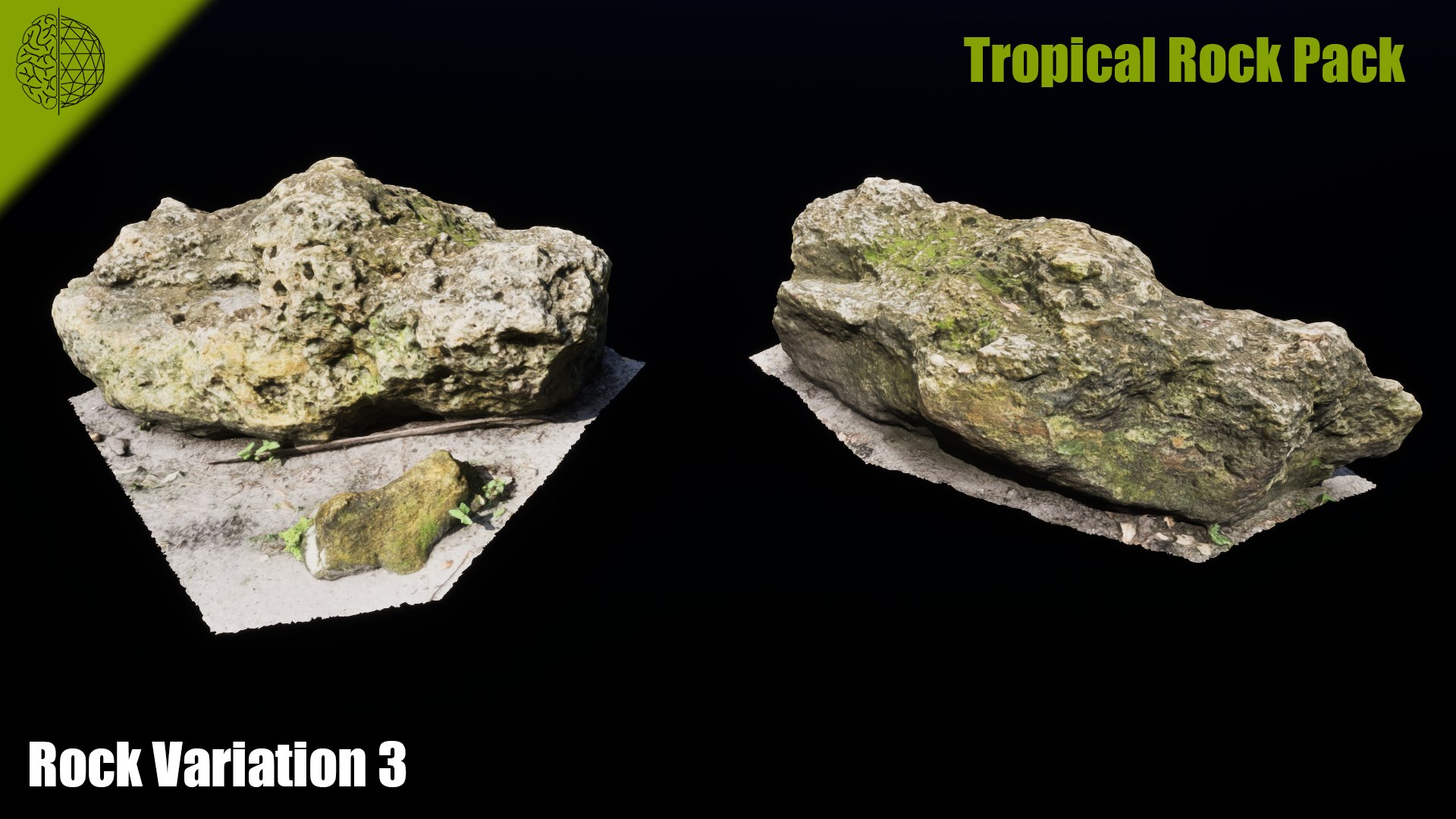 Tropical Rock Pack Model - TurboSquid 2457543