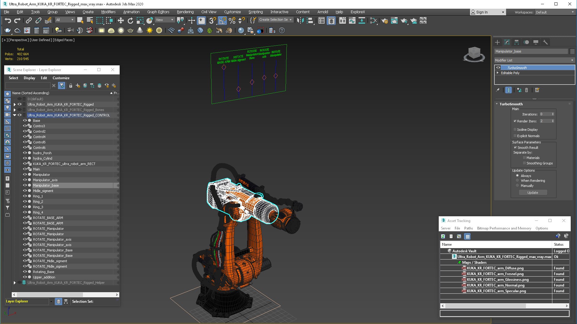 Ultra Robot Arm KUKA KR FORTEC Rigged 3D - TurboSquid 2319932