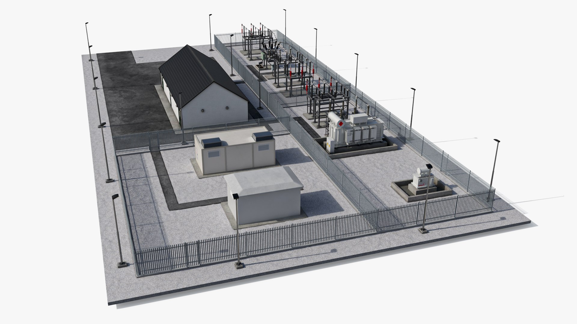 Wind Power Station 3D model preview