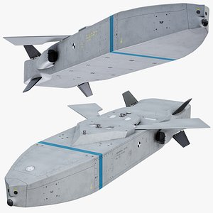 3D Rigged Taurus KEPD 350 Missile Grey PBR