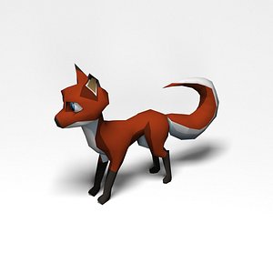 Anime Fox Low Poly