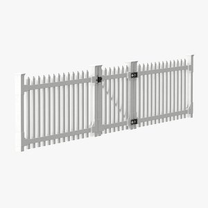 White Picket Fence Section and Gate