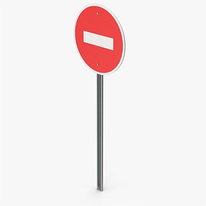 3D Road Sign Forbidden