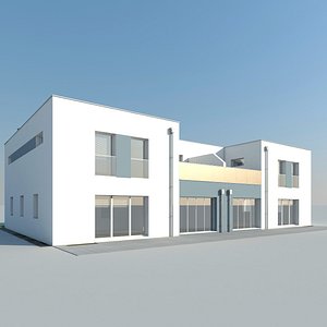 3d double house model