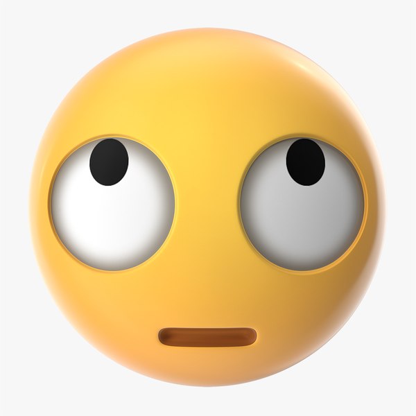 eye roll emoji 3D model