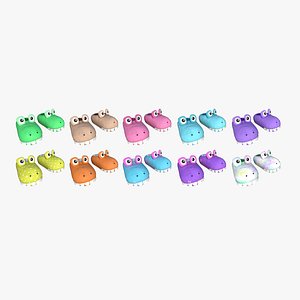 10 Slippers H Alligator Collection - Costume Character Design model