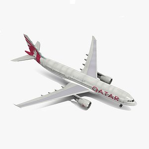 Airbus A330-200 Qatar Airways Rigged for Cinema 4D